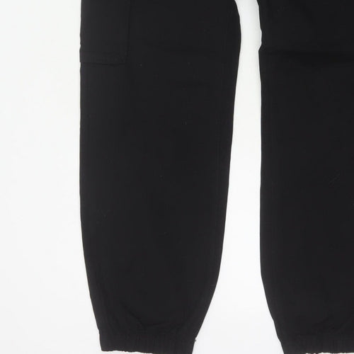 Marks & Spencer Men Black XL Cotton Stretch Cargo Jogger Trousers
