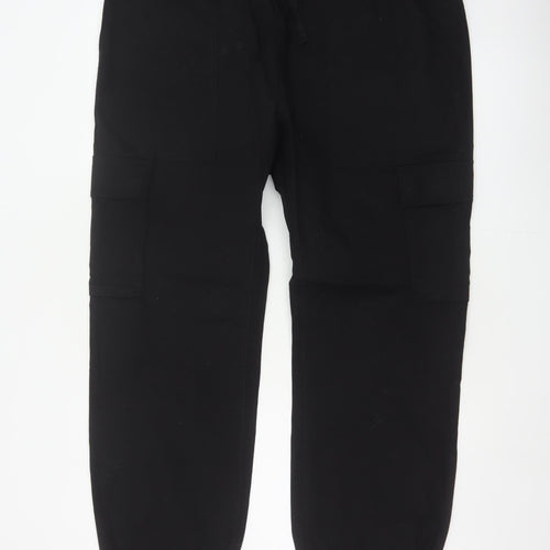 Marks & Spencer Men Black XL Cotton Stretch Cargo Jogger Trousers