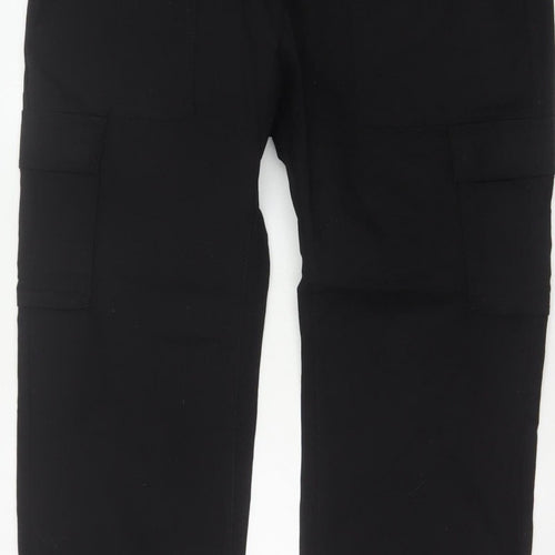 Marks & Spencer Men Black XL Cotton Stretch Cargo Jogger Trousers