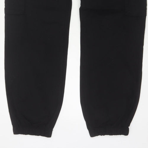Marks & Spencer Men Black XL Cotton Stretch Cargo Jogger Trousers