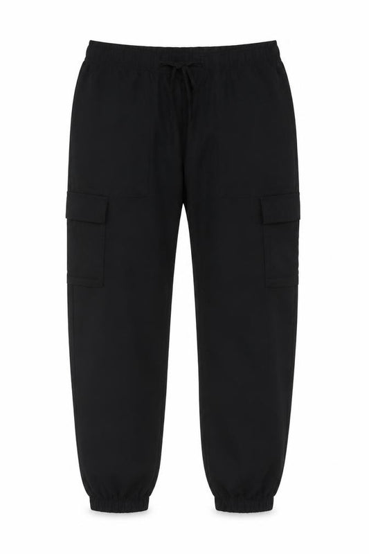 Marks & Spencer Men Black XL Cotton Stretch Cargo Jogger Trousers