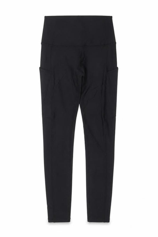 Front view of CRZ YOGA Women’s Black UK 6 Skinny Pocket Leggings Yoga Gym