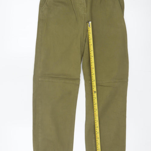 Bershka Women’s Green UK 4 High Rise Pleated Tapered Jogger Trousers