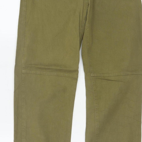 Bershka Women’s Green UK 4 High Rise Pleated Tapered Jogger Trousers