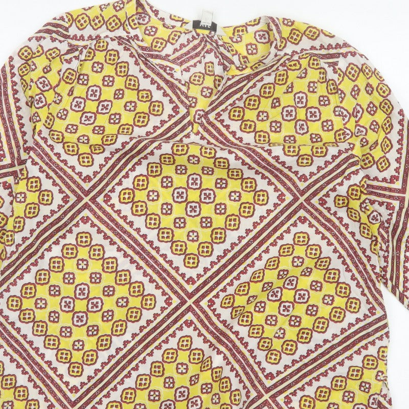 Additional view of Marks and Spencer Women Multicoloured, size 14, Bohemian V-Neck Blouse