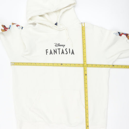 H&M Men’s Ivory L Disney Fantasia Mickey Graphic Pullover Hoodie