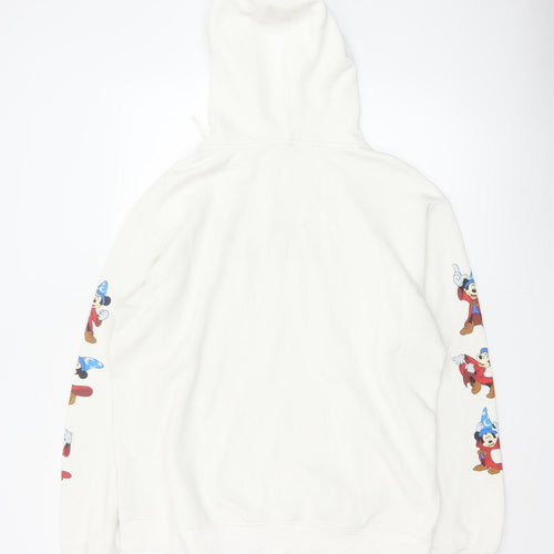 H&M Men’s Ivory L Disney Fantasia Mickey Graphic Pullover Hoodie