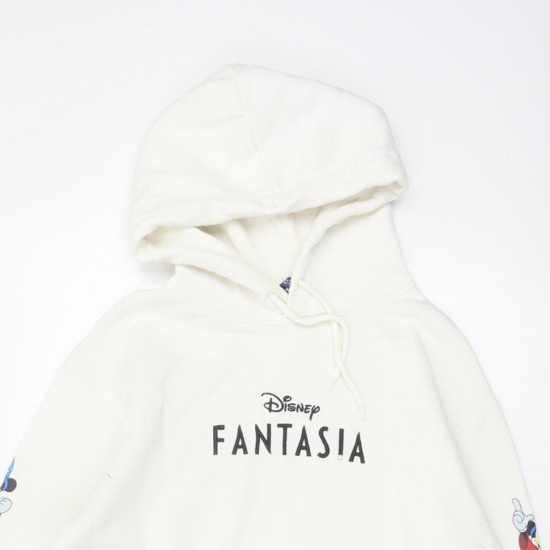 H&M Men’s Ivory L Disney Fantasia Mickey Graphic Pullover Hoodie