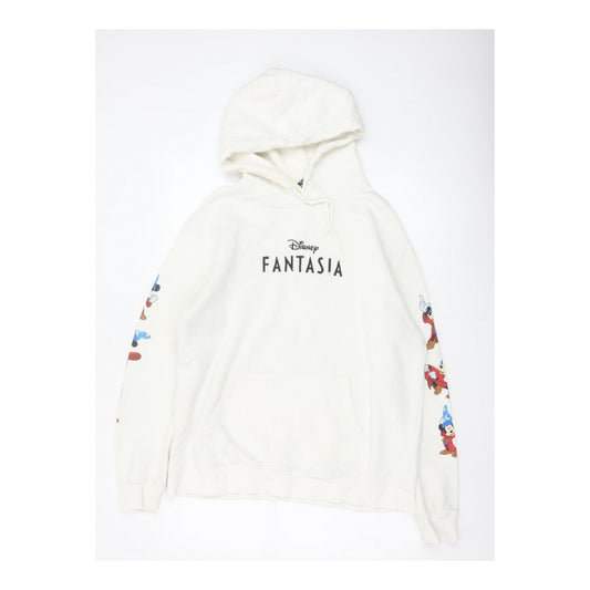 H&M Men’s Ivory L Disney Fantasia Mickey Graphic Pullover Hoodie