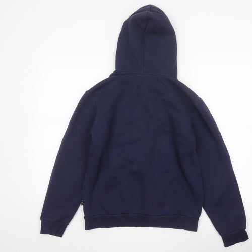 Puma Men’s Navy Blue S Pullover Hooded Logo Fleece Hoodie