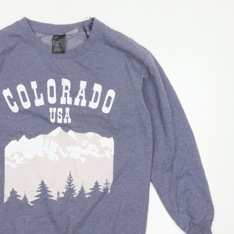 Additional view of H&M Women Grey S Colorado USA Graphic Fleece Sweatshirt Pullover