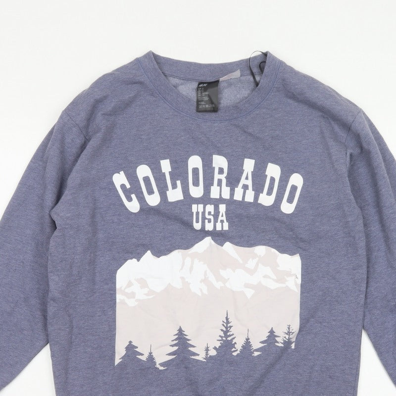 Additional view of H&M Women Grey S Colorado USA Graphic Fleece Sweatshirt Pullover