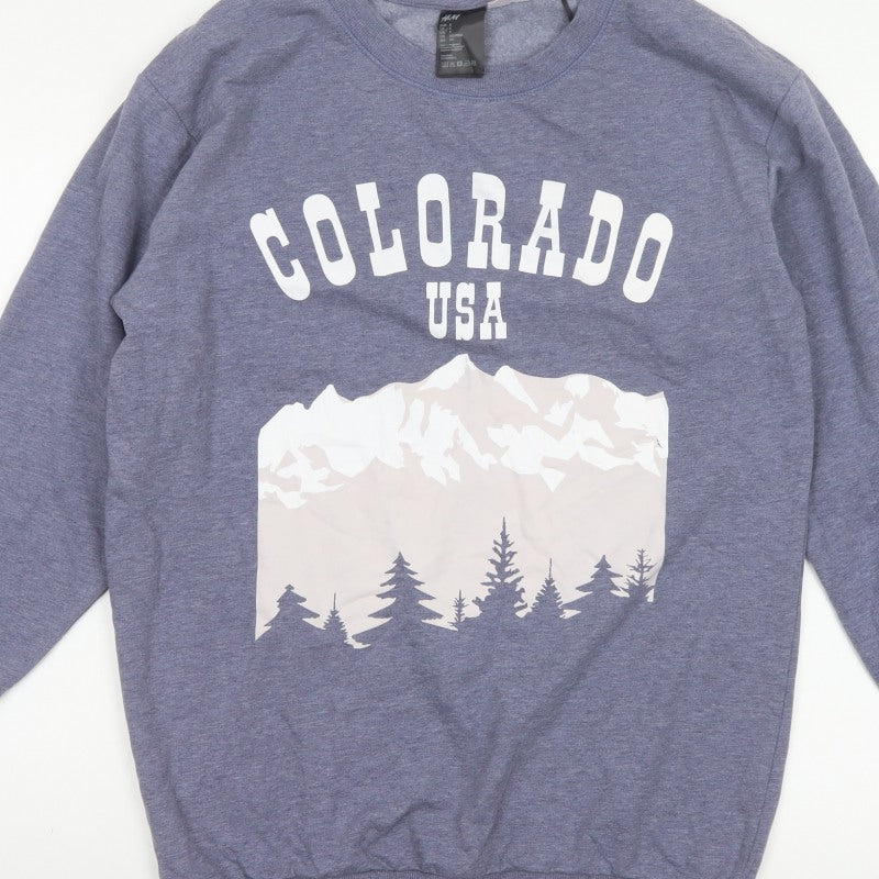 Additional view of H&M Women Grey S Colorado USA Graphic Fleece Sweatshirt Pullover