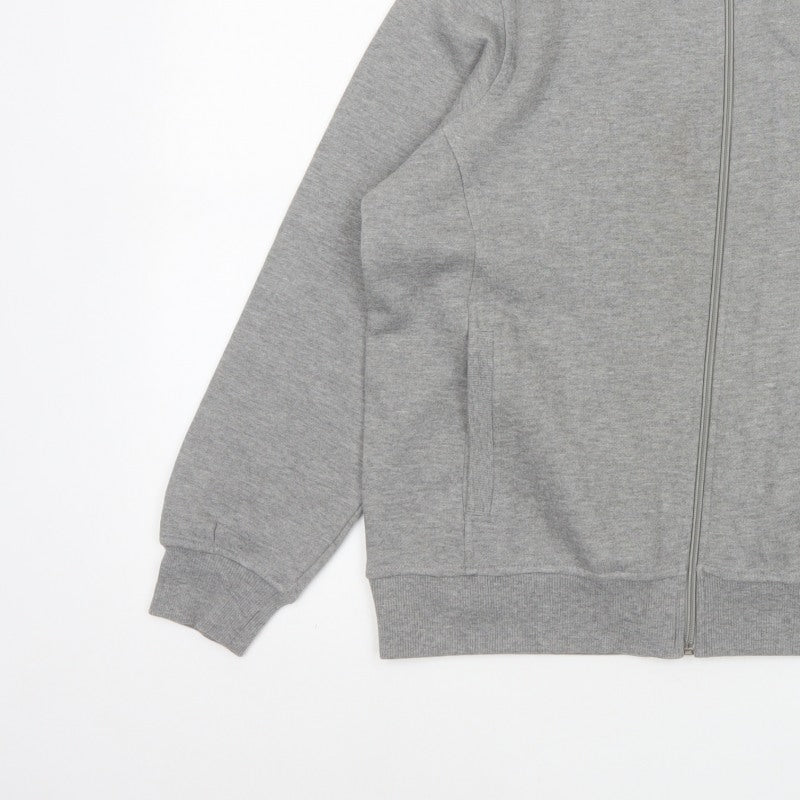 Bm Women’s Grey M Basic Full Zip Fleece Jacket with Pockets