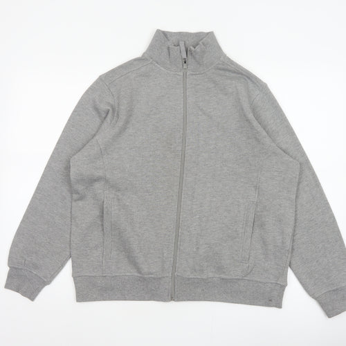 Bm Women’s Grey M Basic Full Zip Fleece Jacket with Pockets
