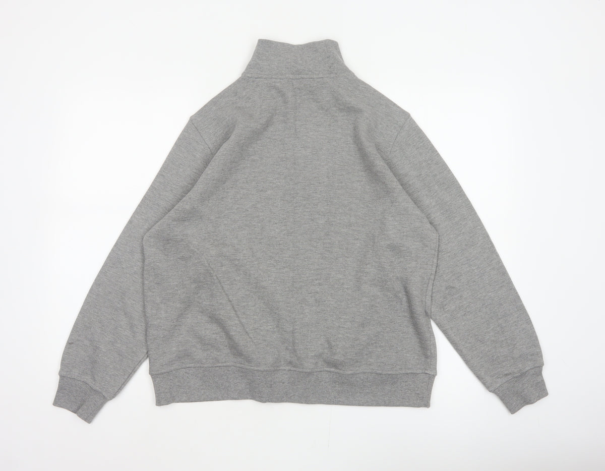 Bm Women’s Grey M Basic Full Zip Fleece Jacket with Pockets