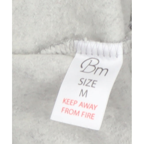 Bm Women’s Grey M Basic Full Zip Fleece Jacket with Pockets