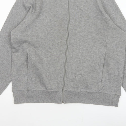 Bm Women’s Grey M Basic Full Zip Fleece Jacket with Pockets