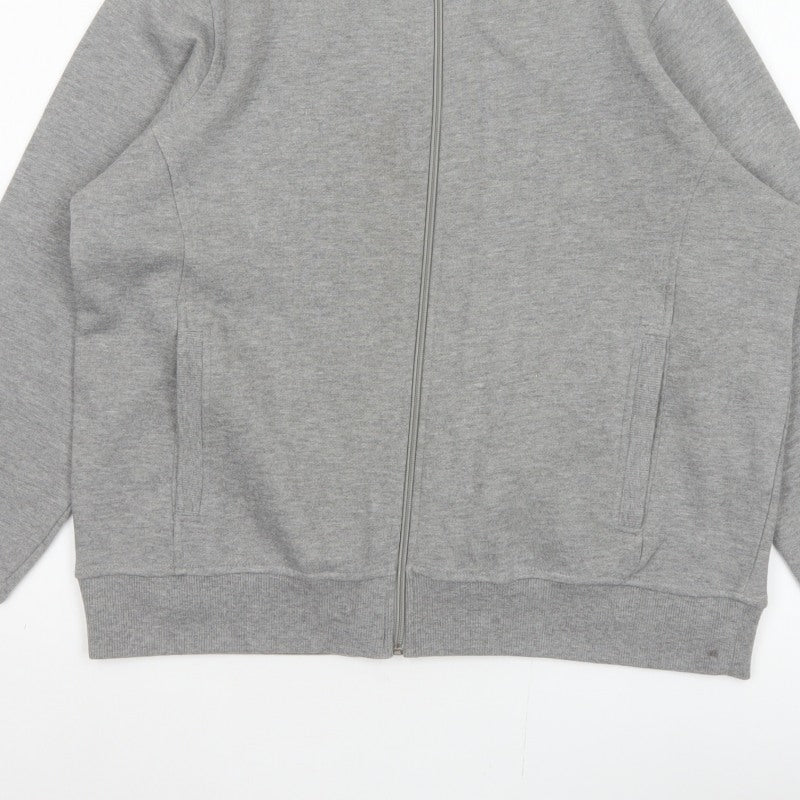 Bm Women’s Grey M Basic Full Zip Fleece Jacket with Pockets