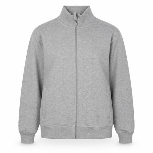 Bm Women’s Grey M Basic Full Zip Fleece Jacket with Pockets