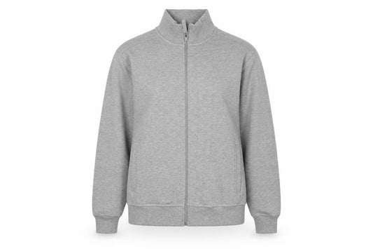 Bm Women’s Grey M Basic Full Zip Fleece Jacket with Pockets