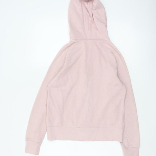 UNIQLO Women Pink S Full Zip Hooded Cotton Blend Hoodie