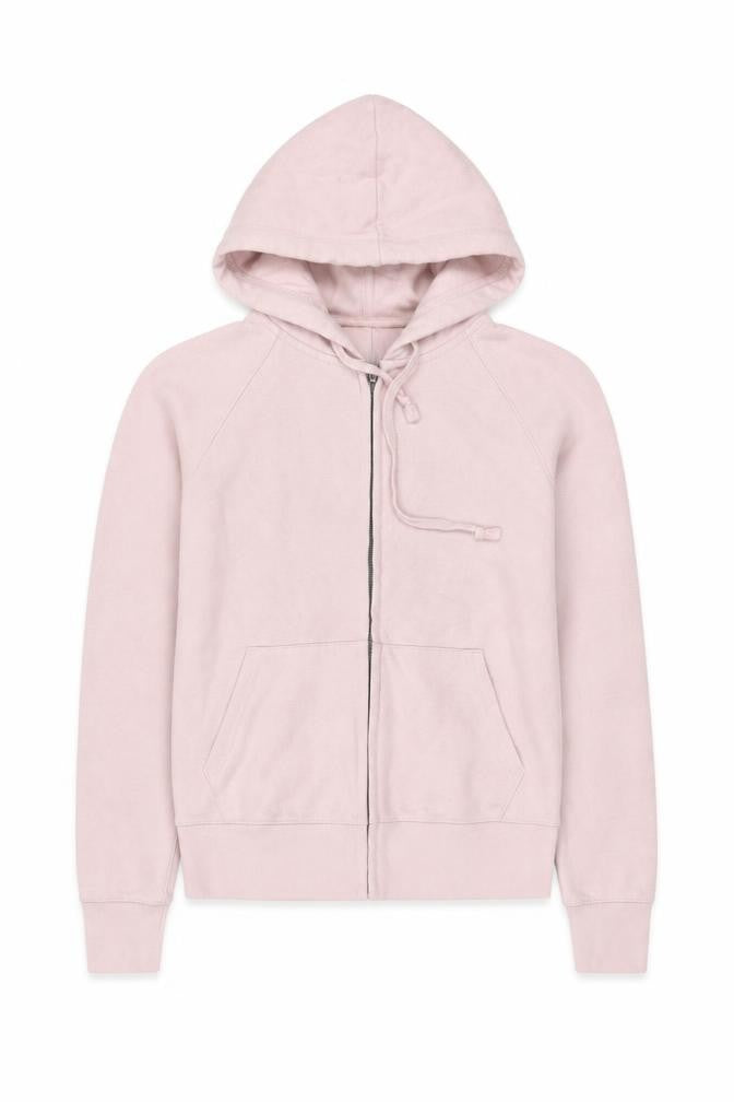 UNIQLO Women Pink S Full Zip Hooded Cotton Blend Hoodie
