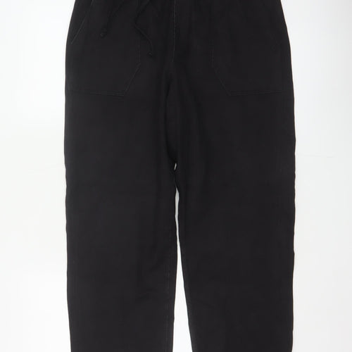 Marks and Spencer Women’s Black Size 12 Jogger Trousers Drawstring