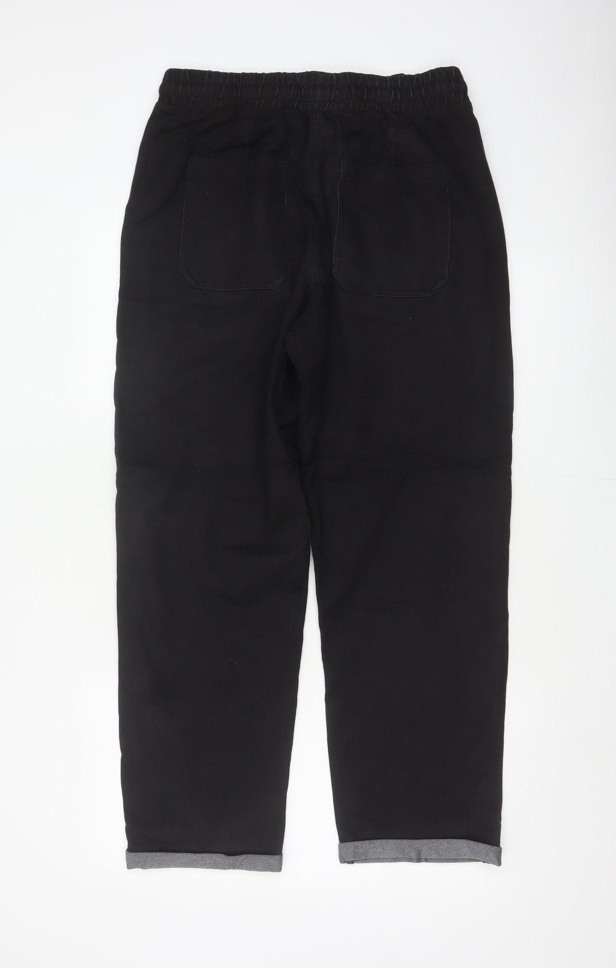 Marks and Spencer Women’s Black Size 12 Jogger Trousers Drawstring