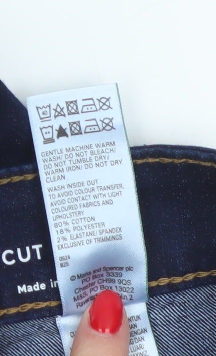 Marks and Spencer Women’s Blue UK 12 Regular Eva Bootcut Stretch Jeans