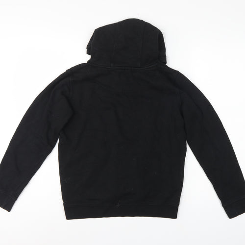 Lyle & Scott Boys Black 12-13 Years Pullover Hoodie Logo Fleece