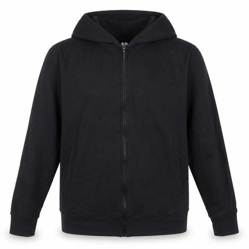 Marks and Spencer Women Black UK 12 Full Zip Hooded Cotton Hoodie