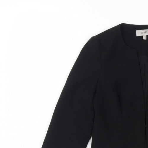 Coast Women’s Black UK 10 Tailored Lined 3/4 Sleeve Open Blazer