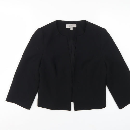 Coast Women’s Black UK 10 Tailored Lined 3/4 Sleeve Open Blazer