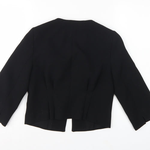Coast Women’s Black UK 10 Tailored Lined 3/4 Sleeve Open Blazer
