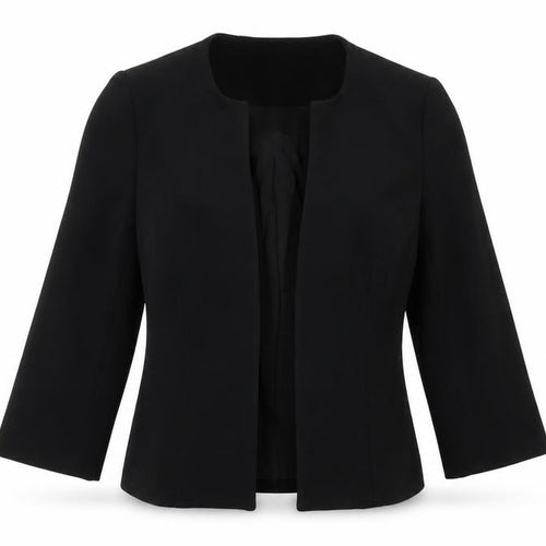 Coast Women’s Black UK 10 Tailored Lined 3/4 Sleeve Open Blazer