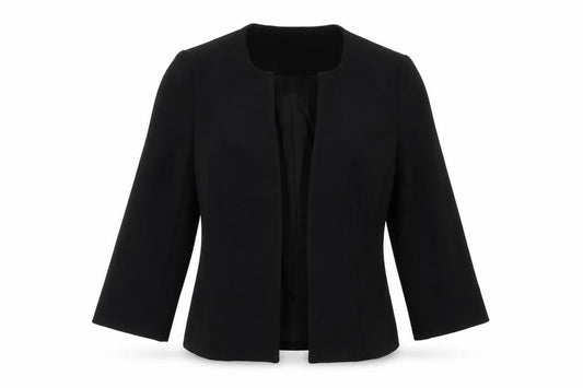 Coast Women’s Black UK 10 Tailored Lined 3/4 Sleeve Open Blazer