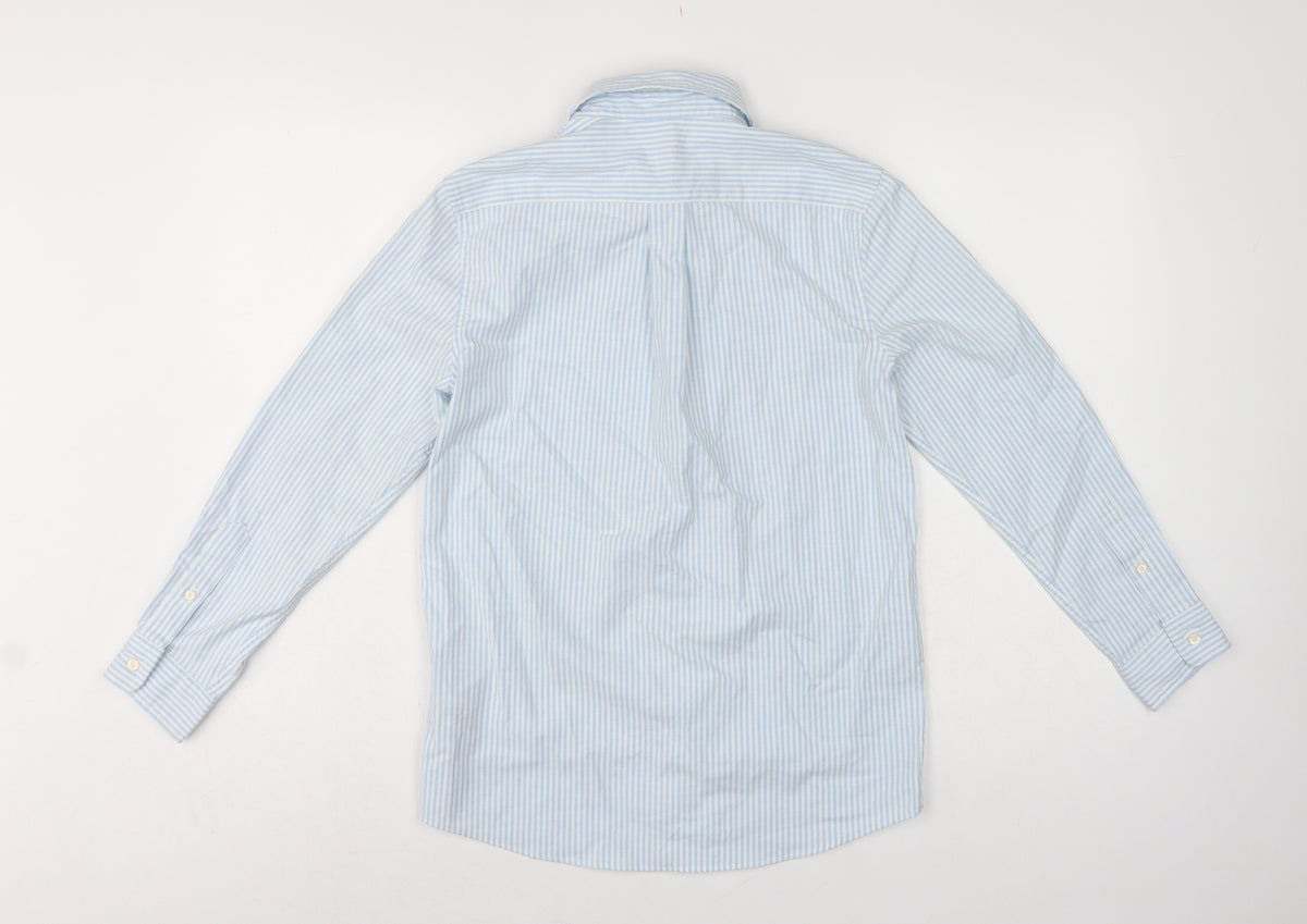Vineyard Vines Boys Blue White Stripe M 12-13 Long Sleeve Shirt