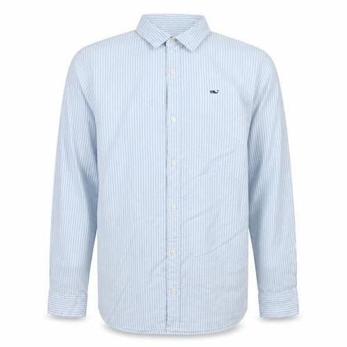 Vineyard Vines Boys Blue White Stripe M 12-13 Long Sleeve Shirt