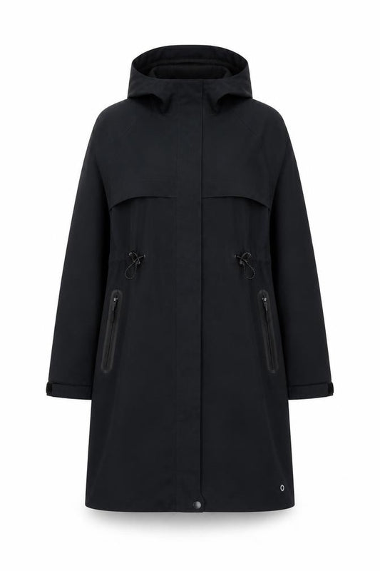 Marks & Spencer Women Black UK 8 Goodmove Hooded Waterproof Rain Coat