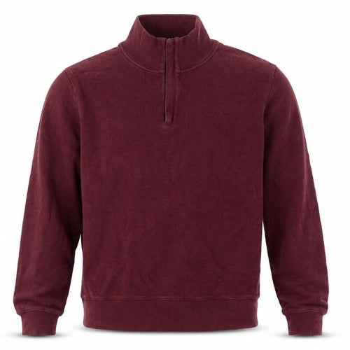 GANT Men's Red L 1/2 Zip Mock Neck Cotton Sweatshirt Logo