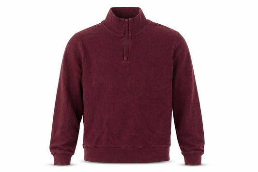 GANT Men's Red L 1/2 Zip Mock Neck Cotton Sweatshirt Logo