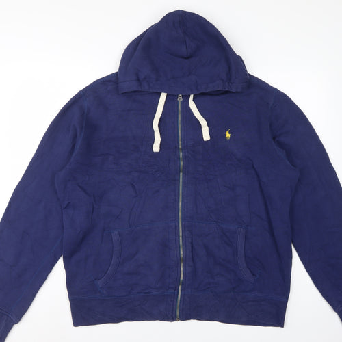 Polo Ralph Lauren Men’s Blue XL Full Zip Hooded Logo Hoodie