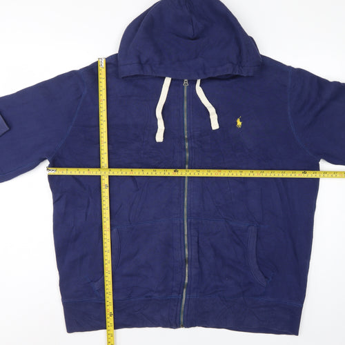 Polo Ralph Lauren Men’s Blue XL Full Zip Hooded Logo Hoodie