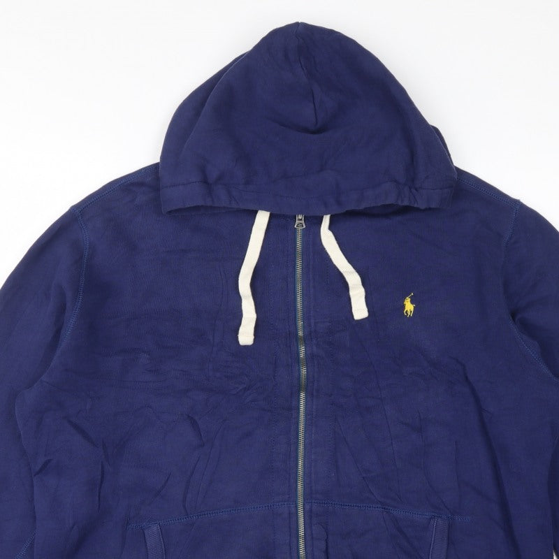 Polo Ralph Lauren Men’s Blue XL Full Zip Hooded Logo Hoodie