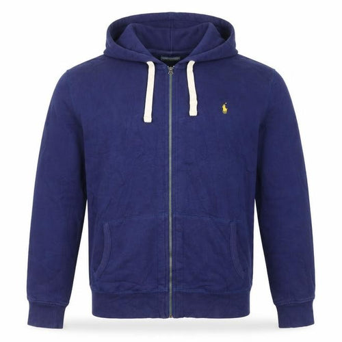 Polo Ralph Lauren Men’s Blue XL Full Zip Hooded Logo Hoodie