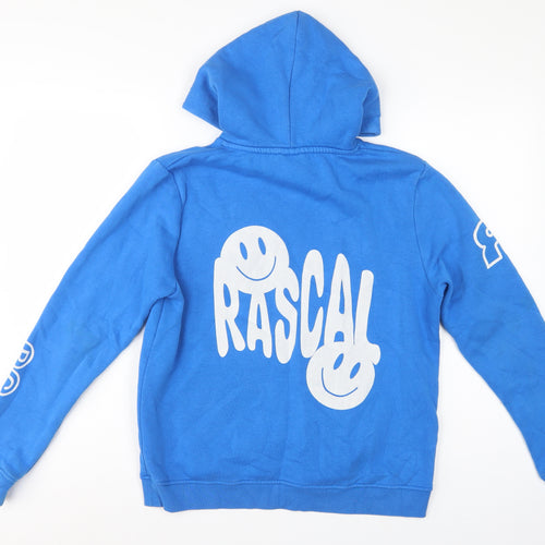 Rascal Boys Blue 13-14 Years Pullover Graphic Print Hoodie Fleece