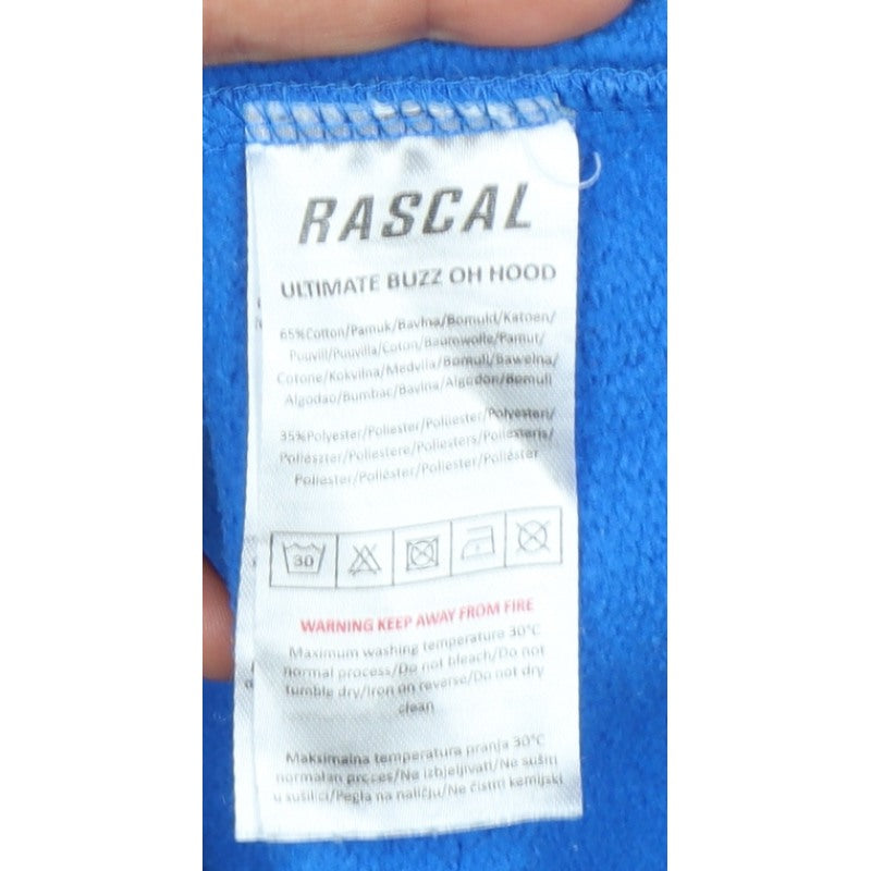 Rascal Boys Blue 13-14 Years Pullover Graphic Print Hoodie Fleece