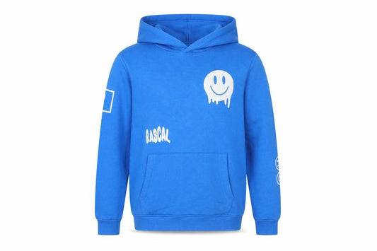 Rascal Boys Blue 13-14 Years Pullover Graphic Print Hoodie Fleece
