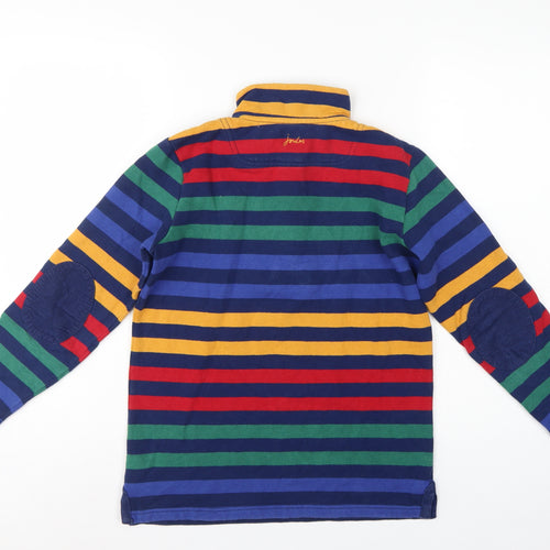 Joules Boys Multicoloured 11-12 Years 1/4 Zip Striped Sweatshirt